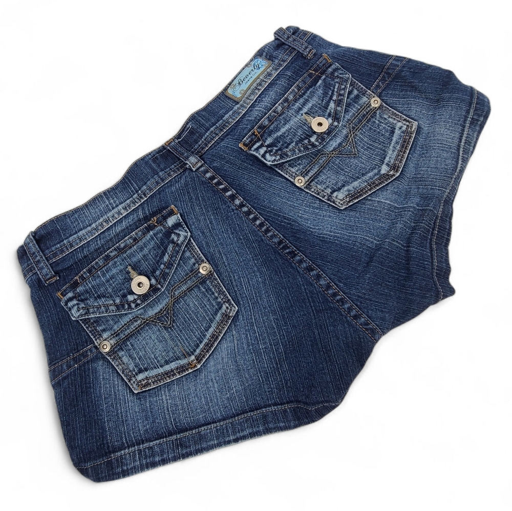 BEVERLY JEANS CO Denim Jean Shorts Size 5 Stretch - Picture 2 of 5
